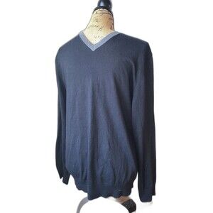 Calvin Klein 100% Extra Fine Cotton Cashmere V-Neck sweater Men's size MED - EUC